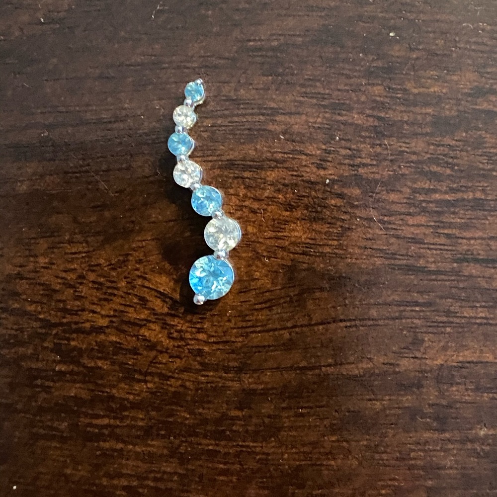 Aquamarine/diamond necklace charm from Kay’s